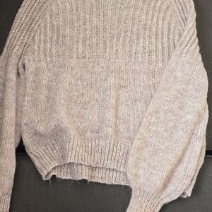 Maurices Purple Crew Neck Sweater with Chunky Knit Texture